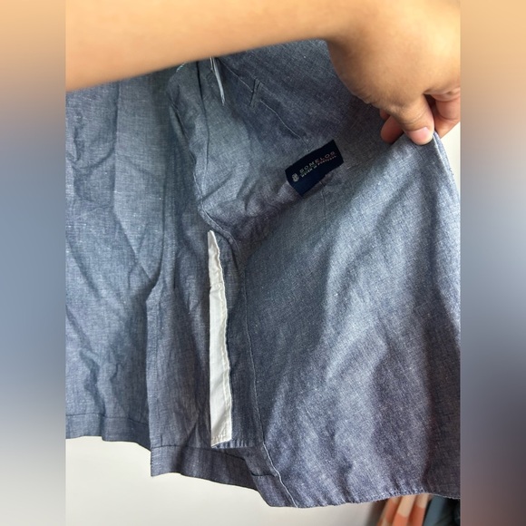 J.Crew LudLow Size 40s Mens Linen Sport Coat Blazer Gray Minimalist Old Money - Picture 14 of 16